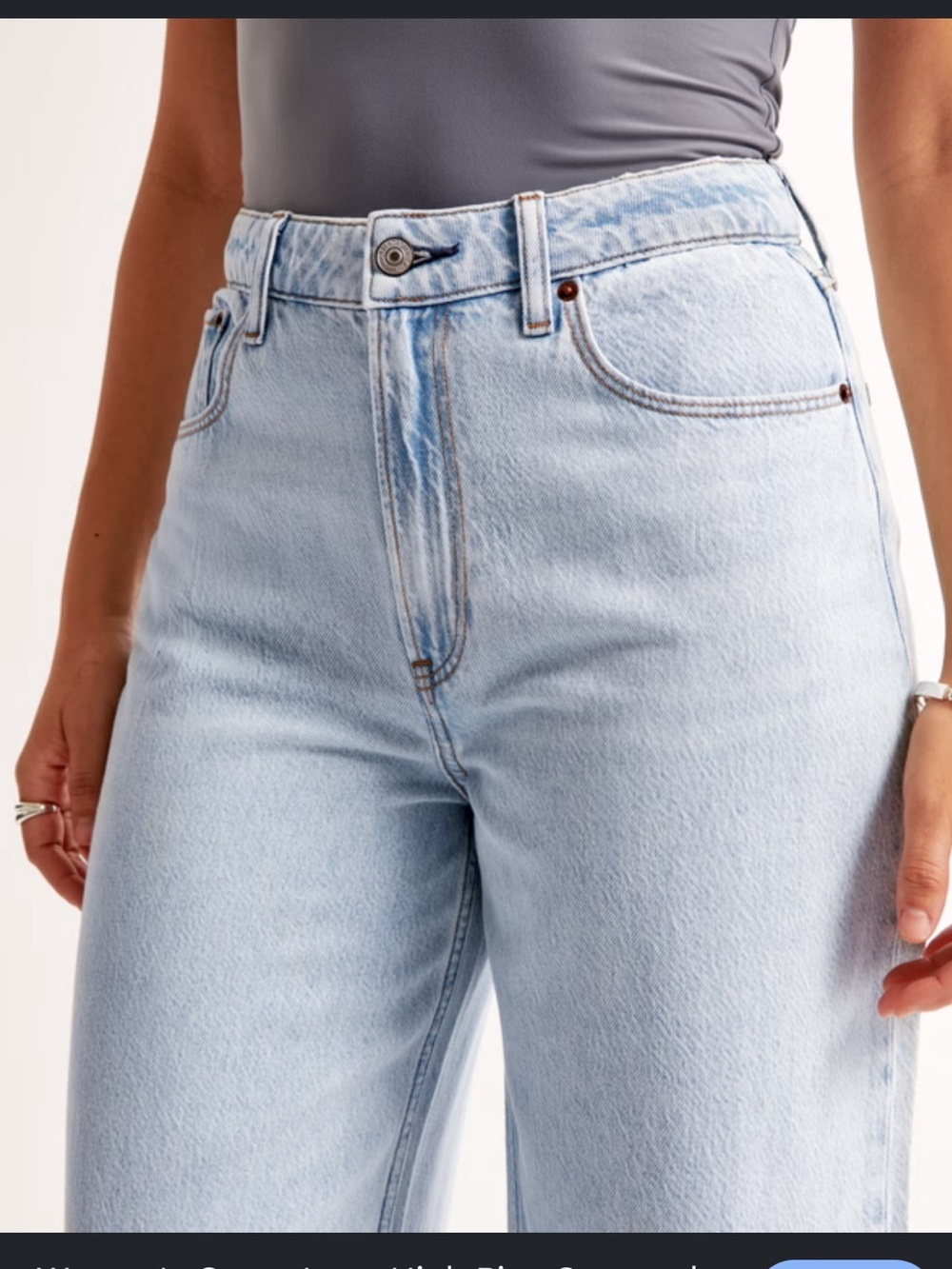 Classic High-Rise Wide-Leg Women’s Jeans - Light Blue Size XS BNWT